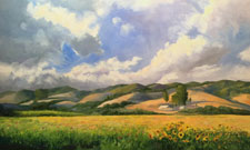 Los Osos Autumn oil painting - SLO county autumn