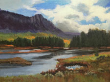 Road to Cody Wyoming Chief Joseph Scenic Byway oil painting