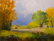 Grazing at Bishop oil painting